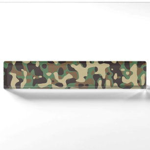 Camouflage Woodlands Nameplate