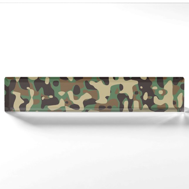 Camouflage Woodlands Nameplate (Front)