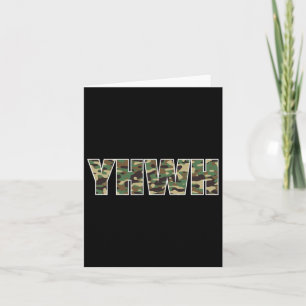 Camouflage Yhwh Yahweh Christian Camo Hunting Card