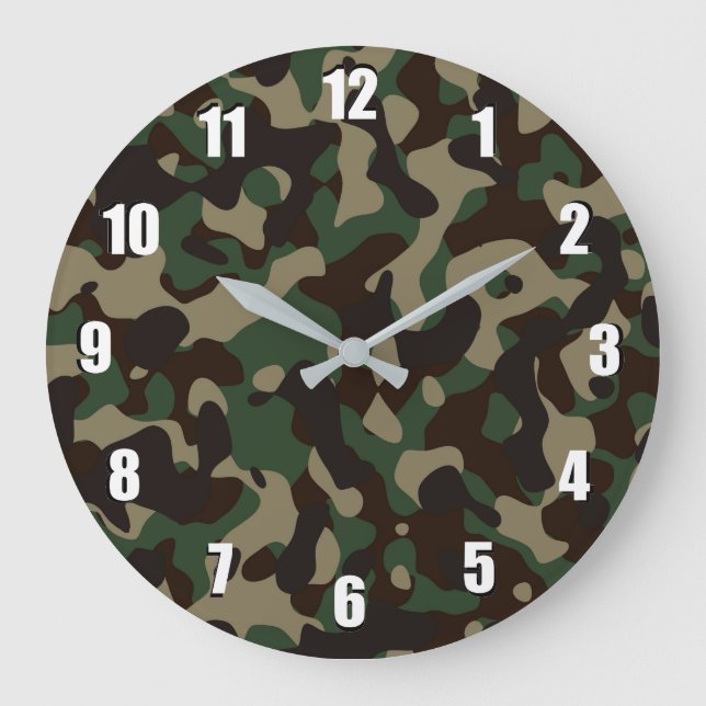 Camouflaged Wall Clock (Front)