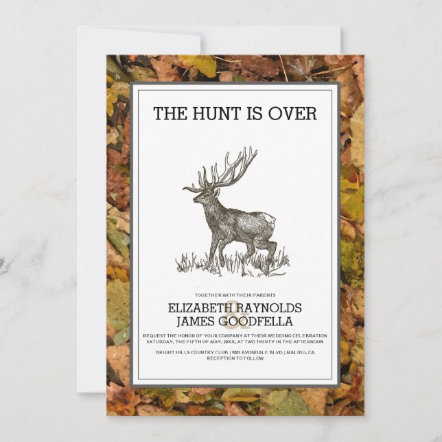 Camouflez la chasse est au-dessus des invitations (Devant)
