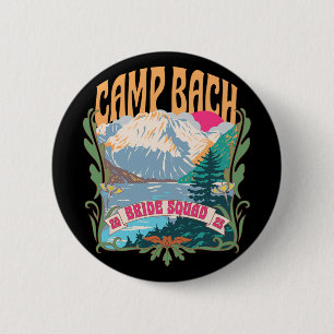 Camp Bach 2025 Bride Squad Retro Camping Bachelore 2 Inch Round Button