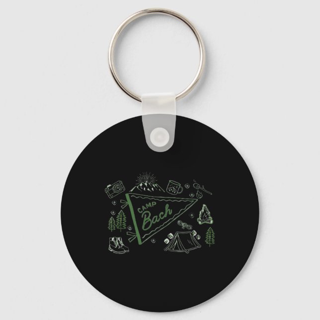 Camp Bach Adventure Camping Bachelorette Party The Keychain (Front)