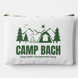 Camp Bach Bachelorette Green Print Toiletry Bag