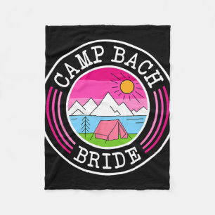 Camp Bach Bride Bridesmaid Retro Camping Bachelore Fleece Blanket