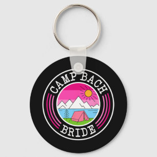 Camp Bach Bride Bridesmaid Retro Camping Bachelore Keychain
