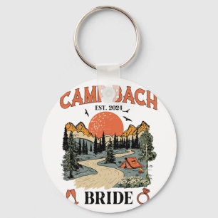 Camp Bach Bride Hiking Camping Bachelorette Party  Keychain