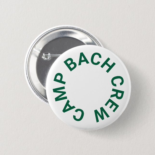 Camp Bach Crew Forest Green Bachelorette Party 2 Inch Round Button (Front & Back)