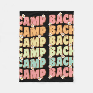 Camp Bach Groovy Bride Squad Camping Bachelorette Fleece Blanket