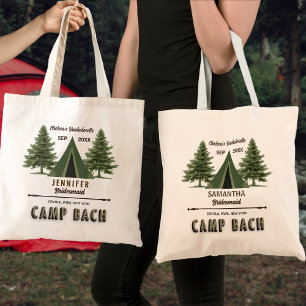 Camp Bach Rustic Fall Bachelorette Girl's Squad  Tote Bag