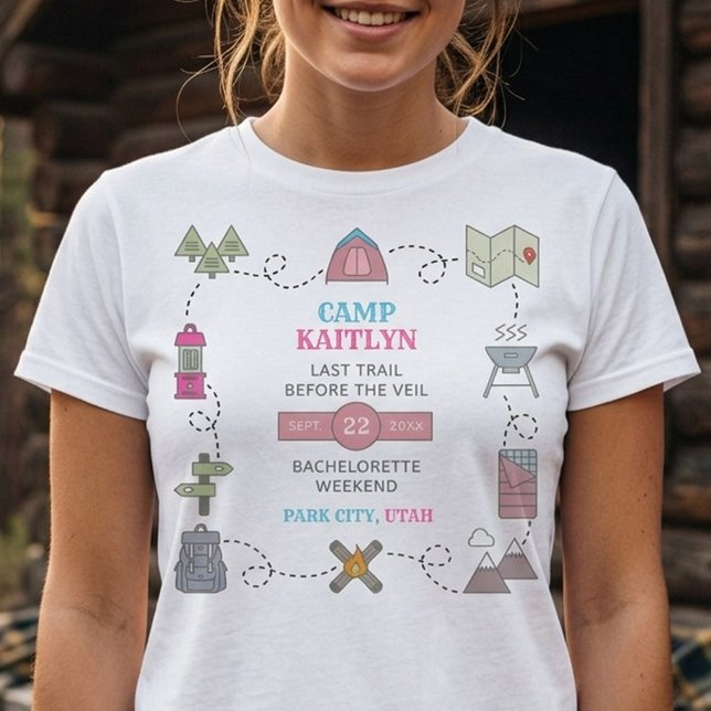 Camp Bach Wilderness Bachelorette Party T-Shirt (Creator Uploaded)
