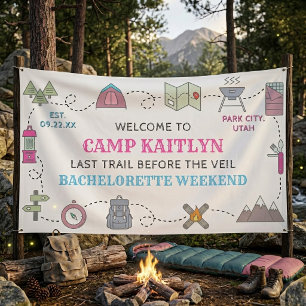 Camp Bach Wilderness Bachelorette Party Welcome Banner