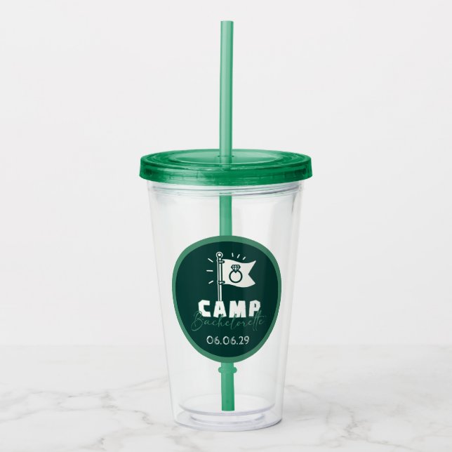 Camp Bachelorette Acrylic Tumbler (Front)