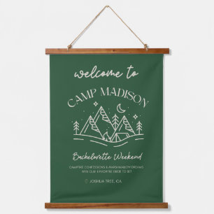 Camp Bachelorette Banner  Hanging Tapestry