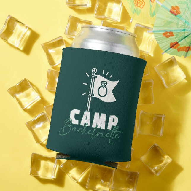 Camp Bachelorette Can Cooler (In Situ Summer)