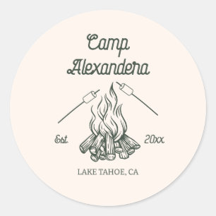 Camp Bachelorette Classic Round Sticker