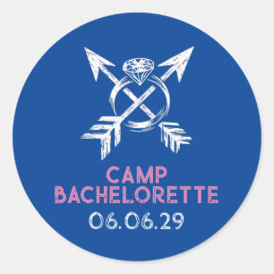 Camp Bachelorette Classic Round Sticker