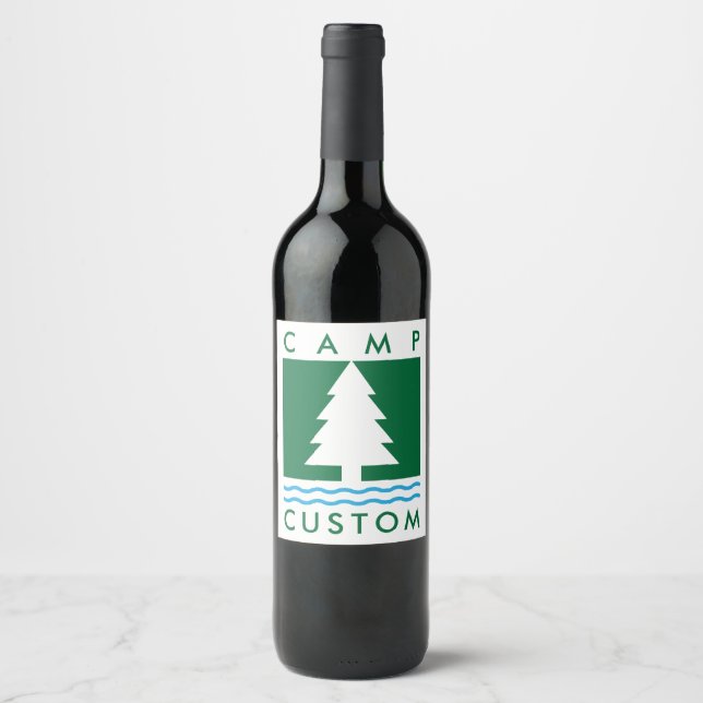 Camp Bachelorette Custom Wine Label (Front)