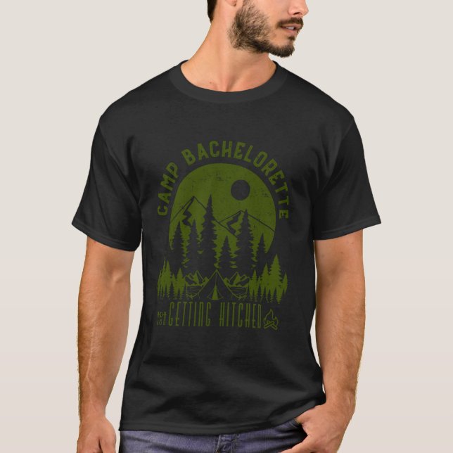 Camp Bachelorette Getting Hitched Bride Py T-Shirt (Front)