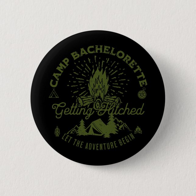 Camp Bachelorette Getting Lit Bride Party Favour D 2 Inch Round Button (Front)
