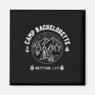 Camp Bachelorette Getting Lit Bridesmaid Party Mat Magnet