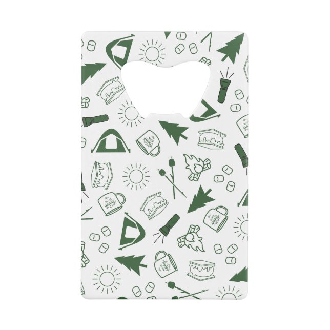Camp Bachelorette Green Cooler Credit Card Bottle Opener (Front)