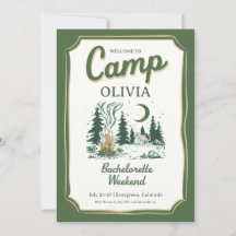 Camp Bachelorette Green Glamping Itinerary