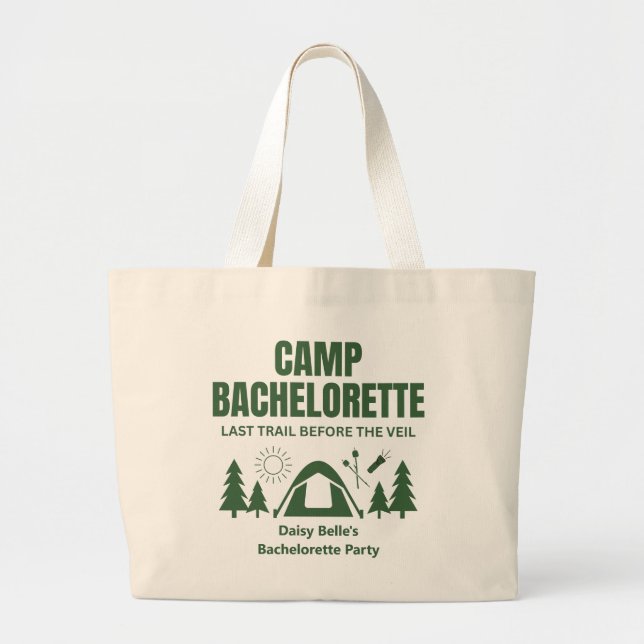 Camp Bachelorette Green Tote Bag (Front)