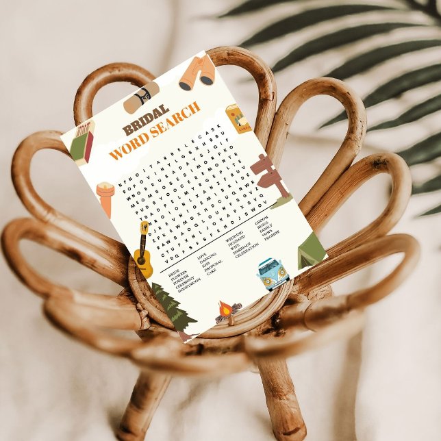 Camp Bachelorette Mariage Mot de recherche Carte d (Créateur téléchargé)