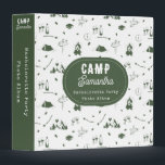 Camp Bachelorette Party Bach Weekend Photo Album Binder<br><div class="desc">A cute hand drawn design featuring bachelorette camping theme illustrations. This green and white camp bach weekend design is ideal for glamping camping bachelorette weekends,  camping girls trip bachelorette parties in mountain,  forest or lake destinations.</div>