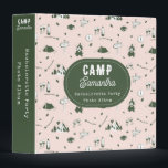Camp Bachelorette Party Bach Weekend Pink Green Binder<br><div class="desc">A cute hand drawn design featuring bachelorette camping theme illustrations. This green and pink camp bach weekend design is ideal for glamping camping bachelorette weekends,  camping girls trip bachelorette parties in mountain,  forest or lake destinations.</div>