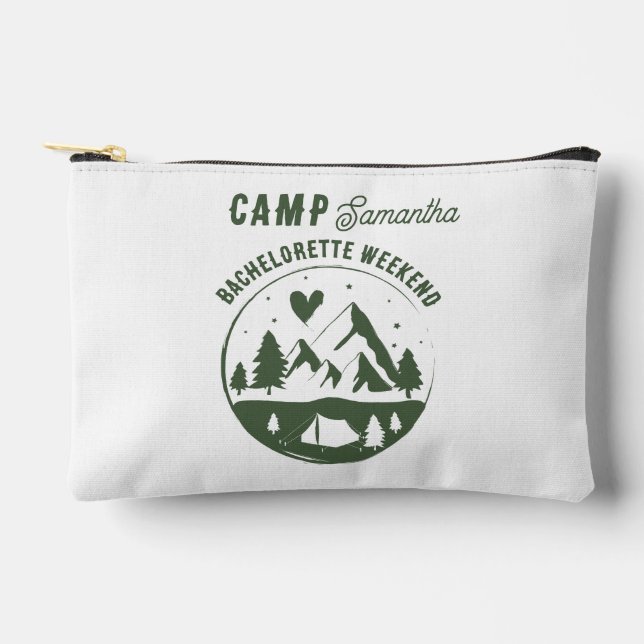 Camp Bachelorette Party Camping Bach Weekend Accessory Pouch (Front)