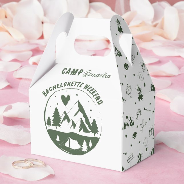Camp Bachelorette Party Camping Bach Weekend Favor Box (Wedding)
