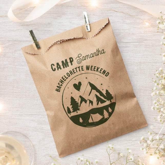 Camp Bachelorette Party Camping Bach Weekend  Favour Bag (Clipped)