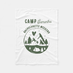 Camp Bachelorette Party Camping Bach Weekend Fleece Blanket