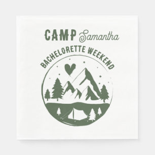 Camp Bachelorette Party Camping Bach Weekend Napkin