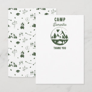 Camp Bachelorette Party Camping Bach Weekend Thank You Card