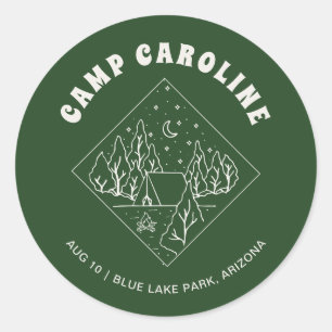 Camp Bachelorette Party Favor Classic Round Sticker