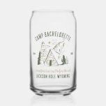 Camp Bachelorette Party Girls Camping Trip Custom Can Glass<br><div class="desc">Experience Adventure with Camp Bachelorette Party Custom Gifts! Gear up for an unforgettable bachelorette party that blends outdoor excitement with personalized style. This custom merchandise is the perfect addition to your camp-themed celebration, adding a touch of elegance and individuality to your bach trip. Elevate your camping experience with this custom...</div>