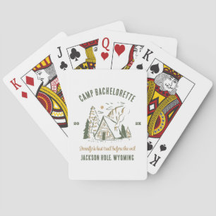 Camp Bachelorette Party Girls Camping Trip Custom Playing Cards