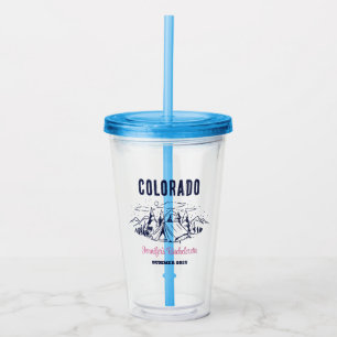 Camp Bachelorette Party Girls Trip Custom Camping Acrylic Tumbler