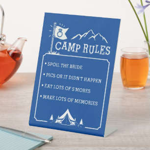 Camp Bachelorette Pedestal Sign