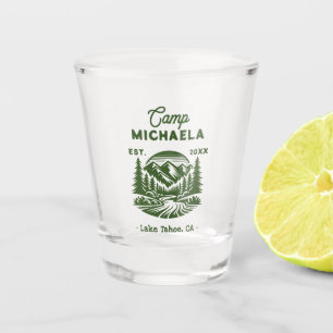 Camp Bachelorette Retro Bridal Shower Shot Glass