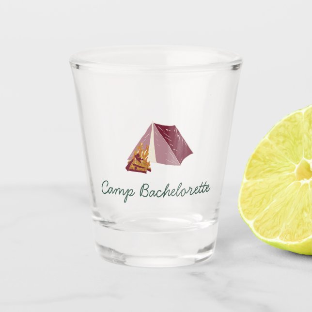 Camp Bachelorette  Shot Glass (Front)