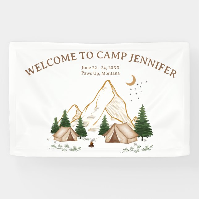Camp Bachelorette Weekend Adventure Banner (Horizontal)