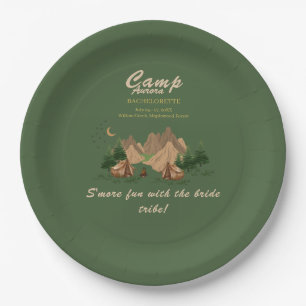 Camp Bachelorette Weekend Adventure Paper Plate