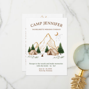 Camp Bachelorette Weekend Adventure Thank You Card