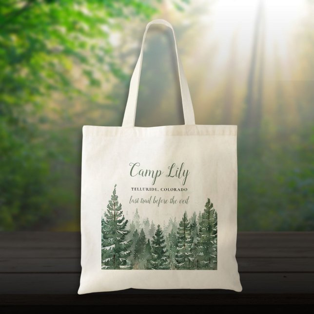 Camp Bachelorette Woodland Forest Weekend Party Tote Bag (Camp Bachelorette Woodland Forest Weekend Party Tote Bag)