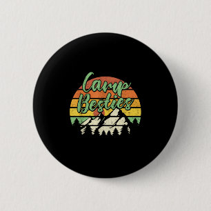 Camp Besties Outdoor Sunset Best Friend Matching C 2 Inch Round Button