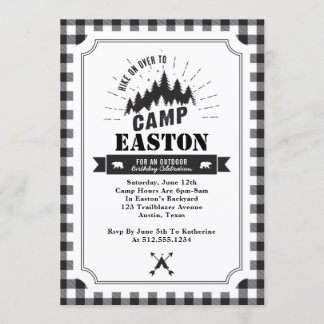 Camp Birthday Party Invitation